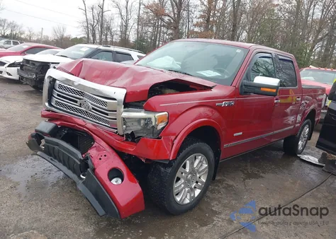 2013 Ford F-150 Platinum z USA, uszkodzony, nr VIN 1FTFW1ET9DFA87627